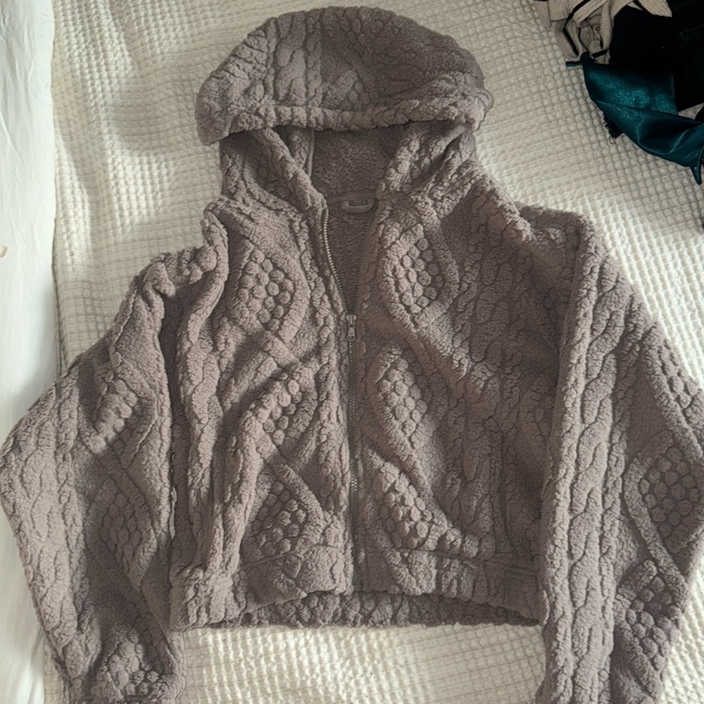 NWT gillyhicks size small light purple sherpa jacket